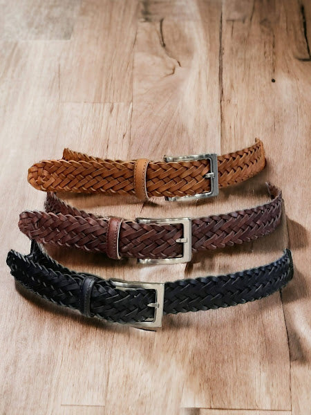 Ceinture cuir mixte tressée main - Iphigénie Paris